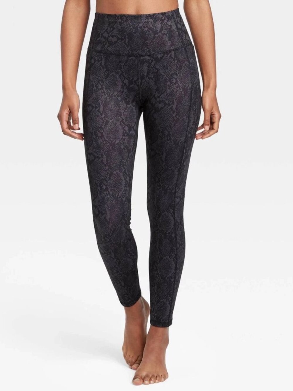 All in Motion Womens Black Snake Hi Rise Moisture Wicking SPF 50+ Pocket Legging